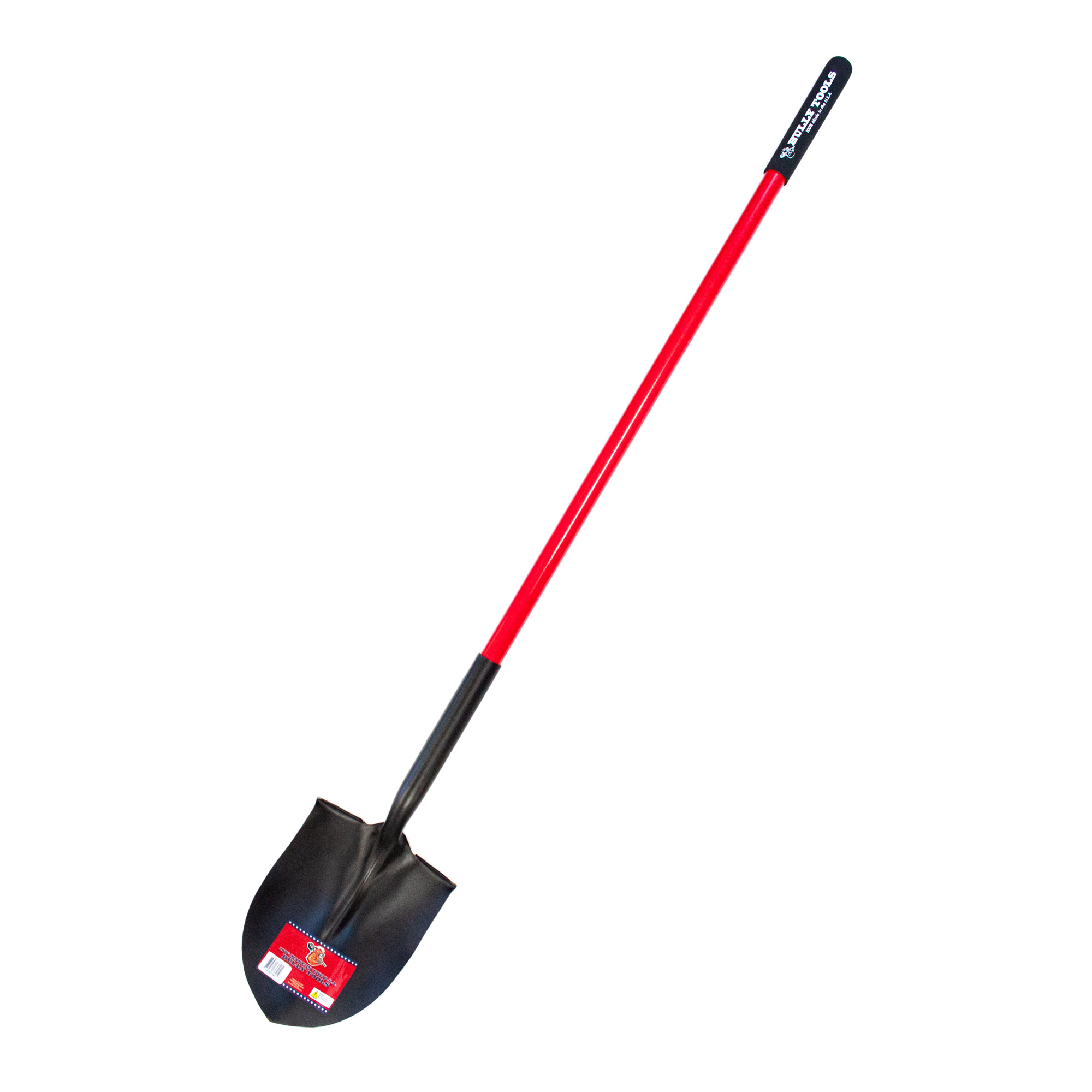 Bully Tools 14-Gauge Round Point Shovel, Fiberglass Long Handle 82515