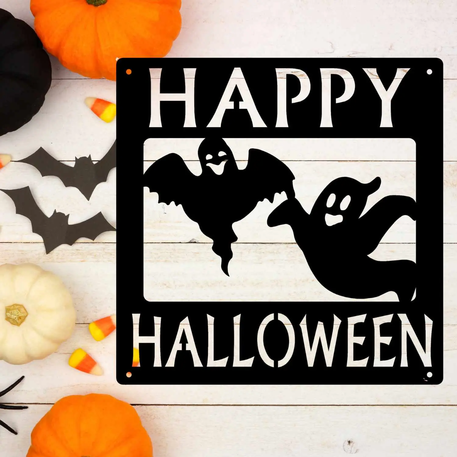 Happy Halloween Ghosts Sign