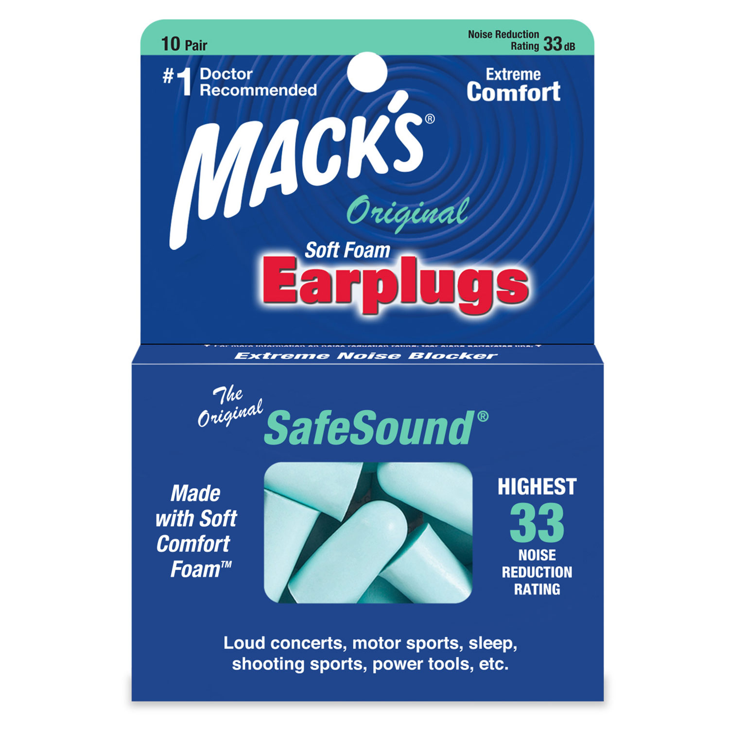 Mack's Original Soft Foam Ear Plugs