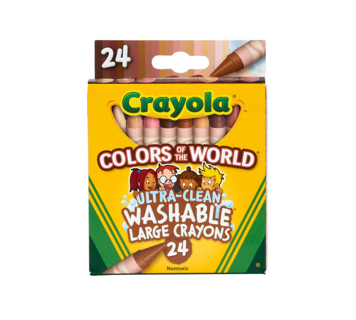 Crayola Colors of the World Large Ultra Clean Washable Crayons, 24 Count