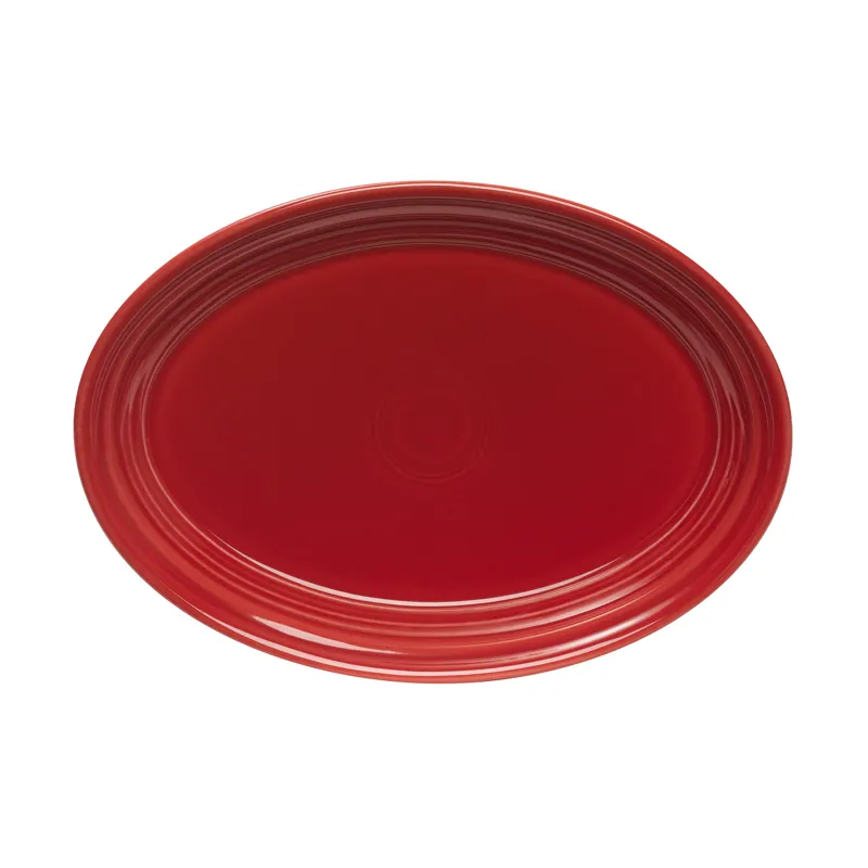 Fiesta 9 5/8-Inch Small Oval Serving Platter, Scarlet