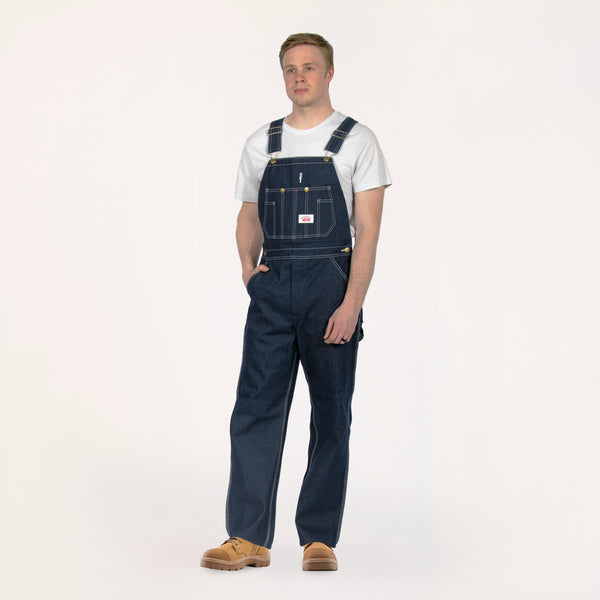 Round House #966 Made in USA Blue Denim Bib Overalls