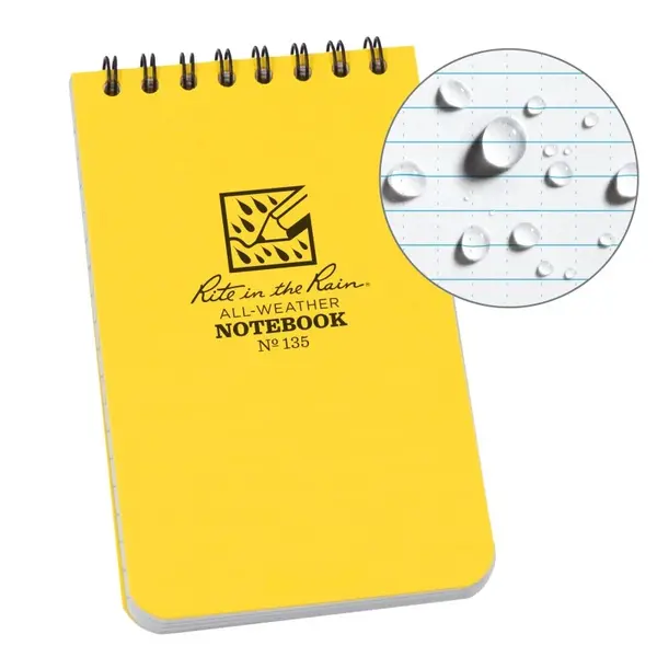 Rite in the Rain Top Spiral Notebook 3 x 5 No. 135