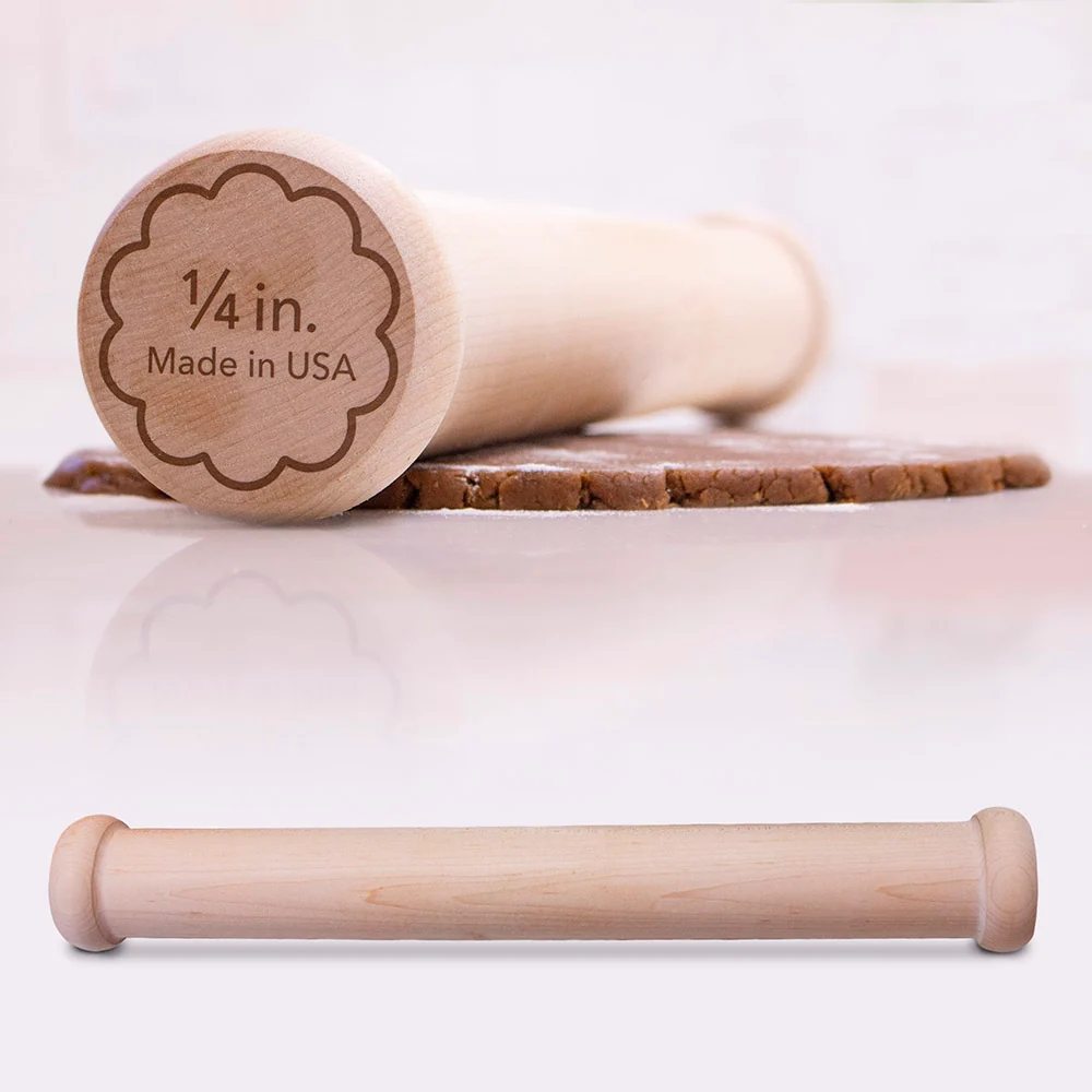 Ann Clark Perfect Cookie Rolling Pin 1/4 in Fixed Depth