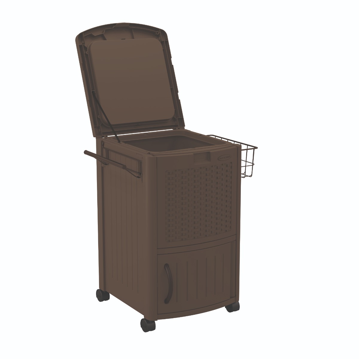 Suncast Resin Wicker Cooler with Cabinet DCCW3000D
