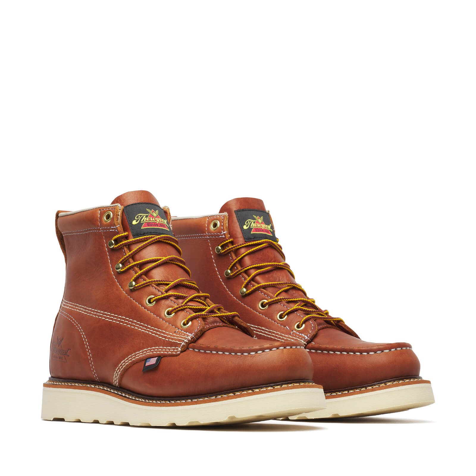 Thorogood American Heritage 6" Tobacco Moc Toe MAXWear Wedge 814-4200