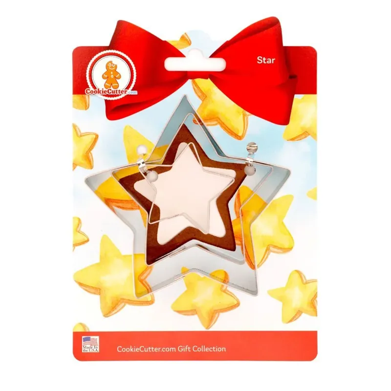 CookieCutter.com Stars Nested Cookie Cutter Set 3 Pc GC0103