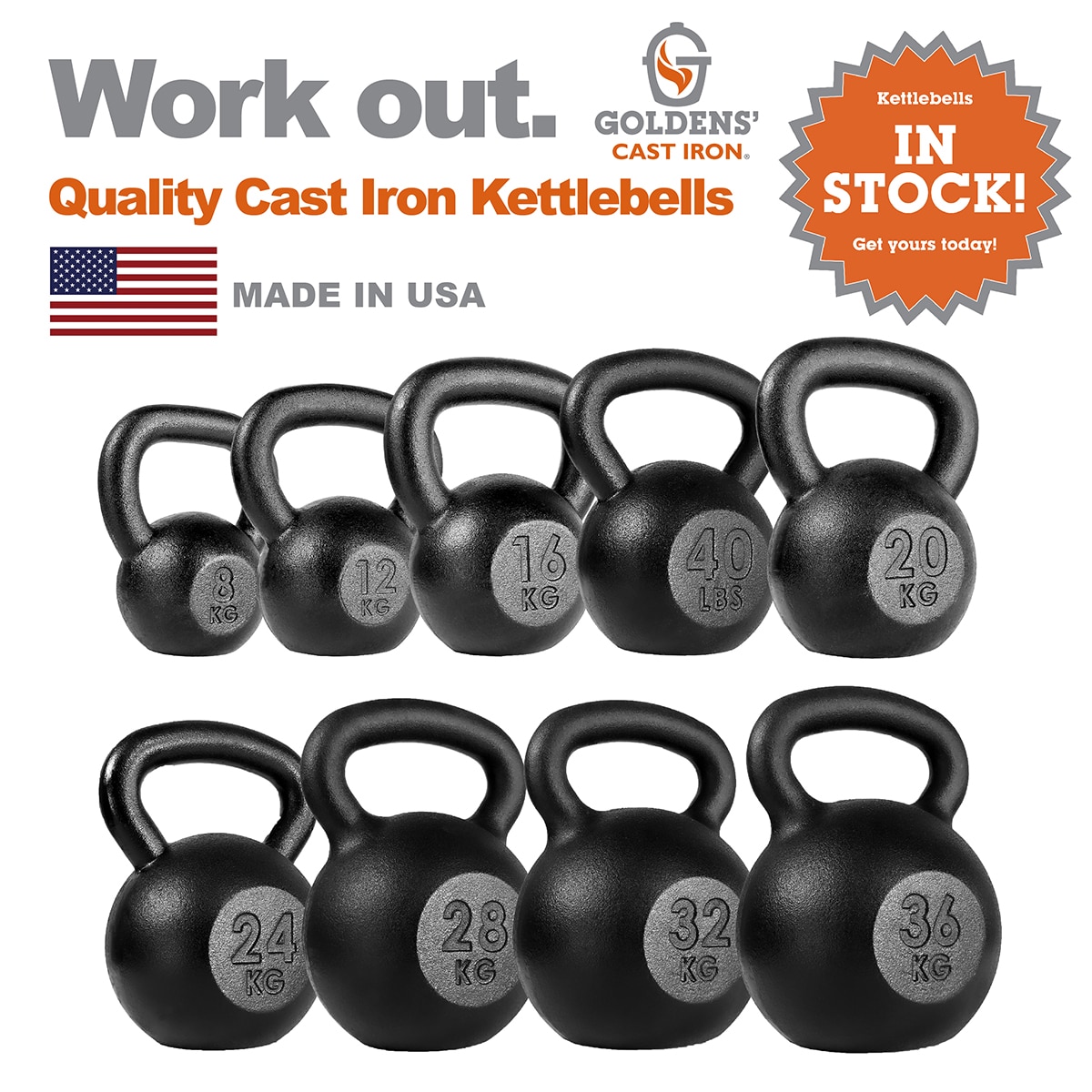 Goldens' Cast Iron Kettlebell