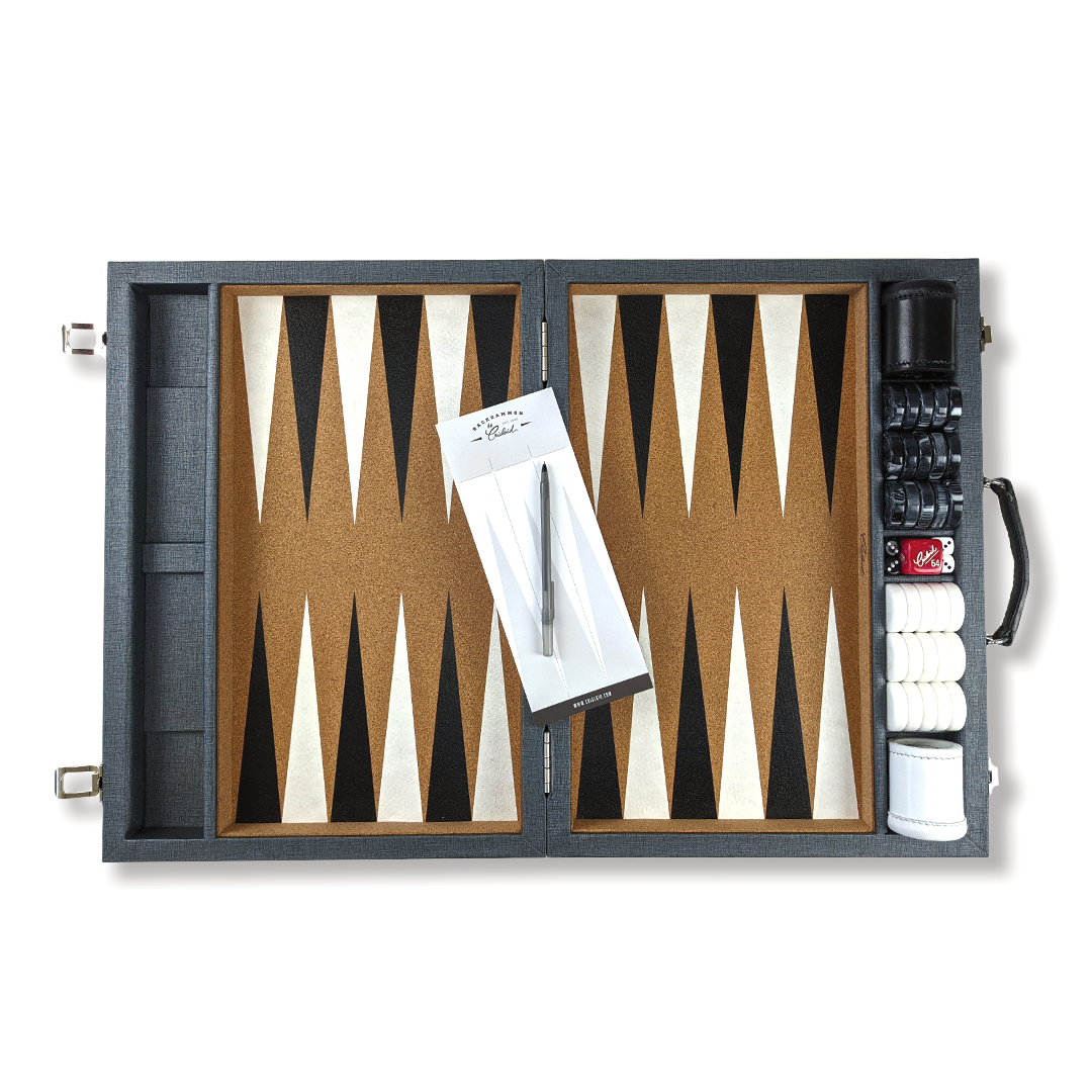 Crisloid Brooklyn Slate Tournament Backgammon Set