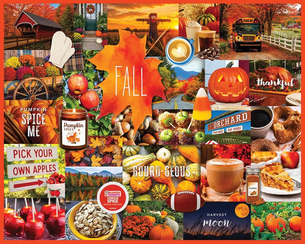 White Mountain I Love Fall 1000 Piece Jigsaw Puzzle