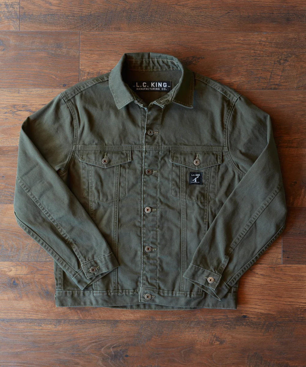 LC King Washed Olive Duck Western Jacket