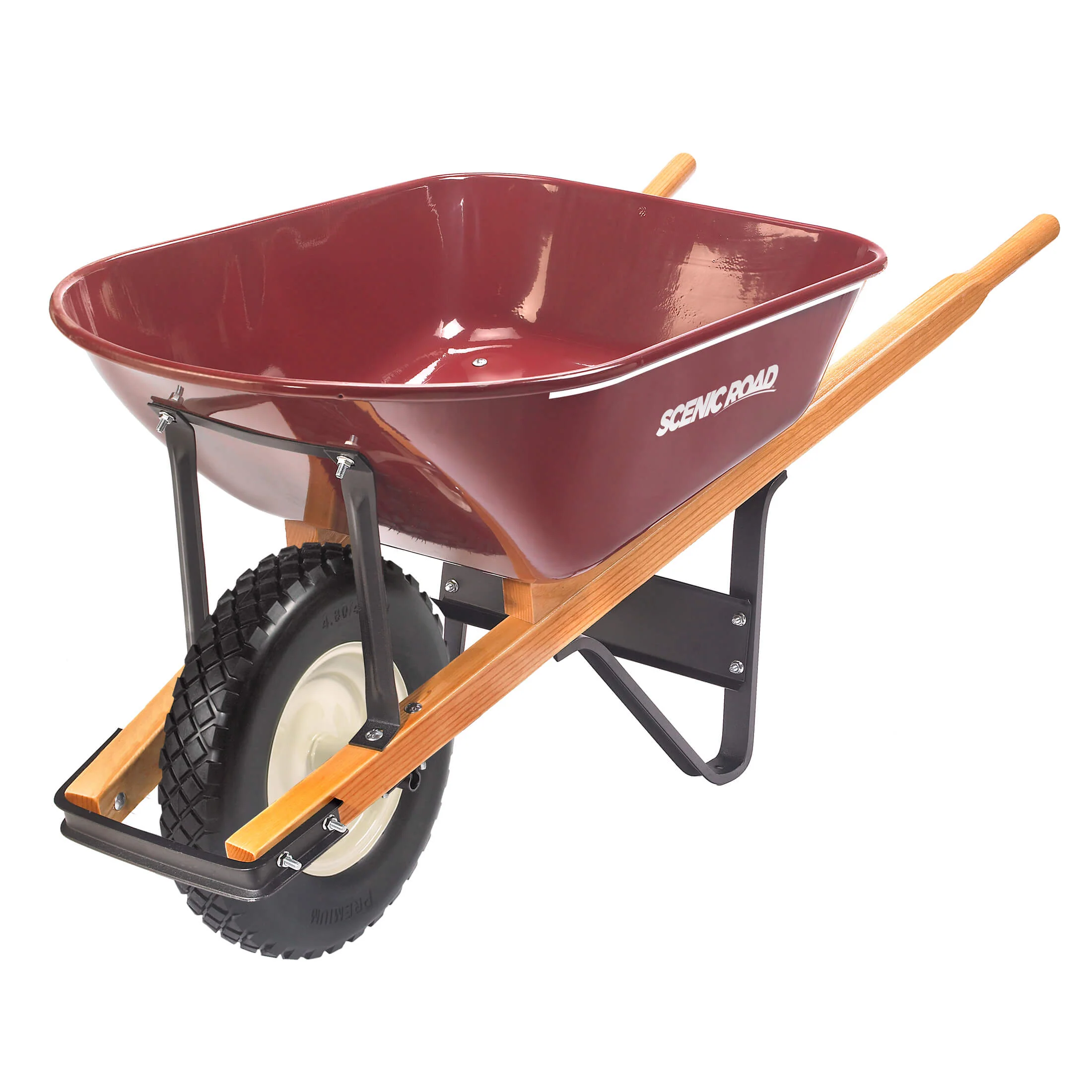 Scenic Road SS-Series 6 Cu Ft Steel Wheelbarrow
